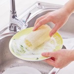 Natural loofah sponge, cylindrical shape, for bathroom, 10 x 6 cm